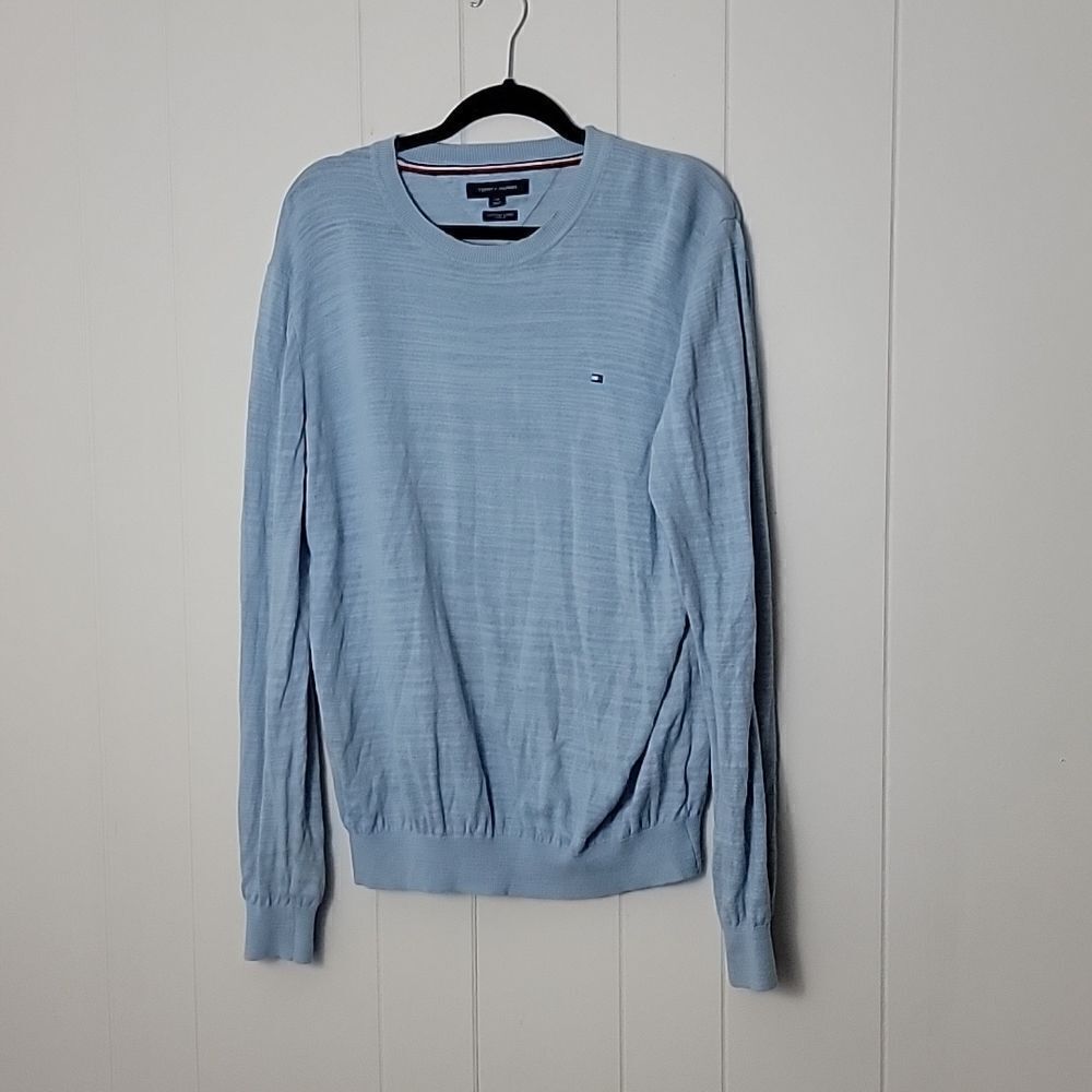 TH sky blue sweater